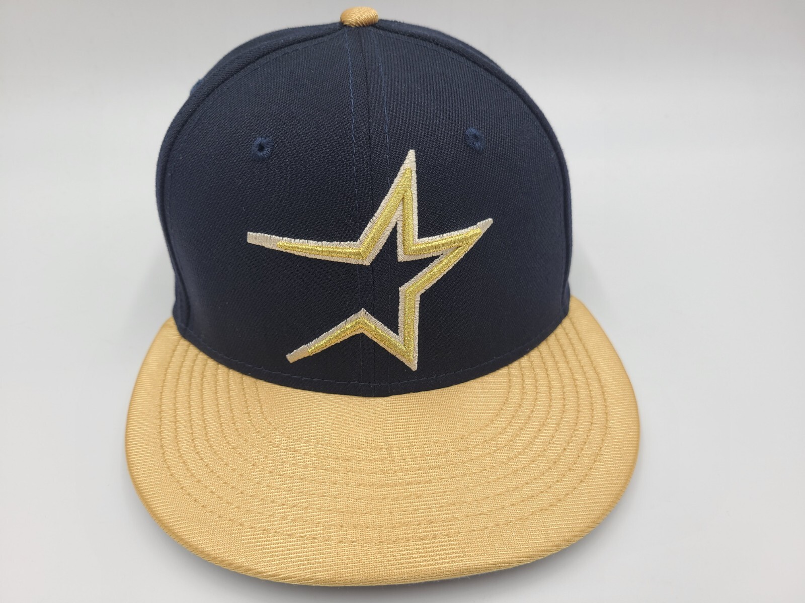 Houston Astros New Era 59Fifty Cooperstown Collection Fitted 7 Hat Cap Blue Gold