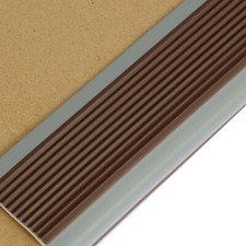 2M Rubber Stair Nosing Edge Trim Anti Slip PVC Angle Step Edging 50x25mm Durable