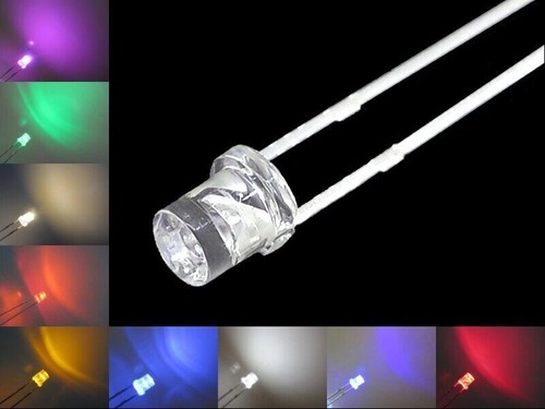 LED 3mm Zylinder klar Flachkopf LEDs zylindrisch flach Flat 10 20 50 100 Stück - Bild 22 von 22