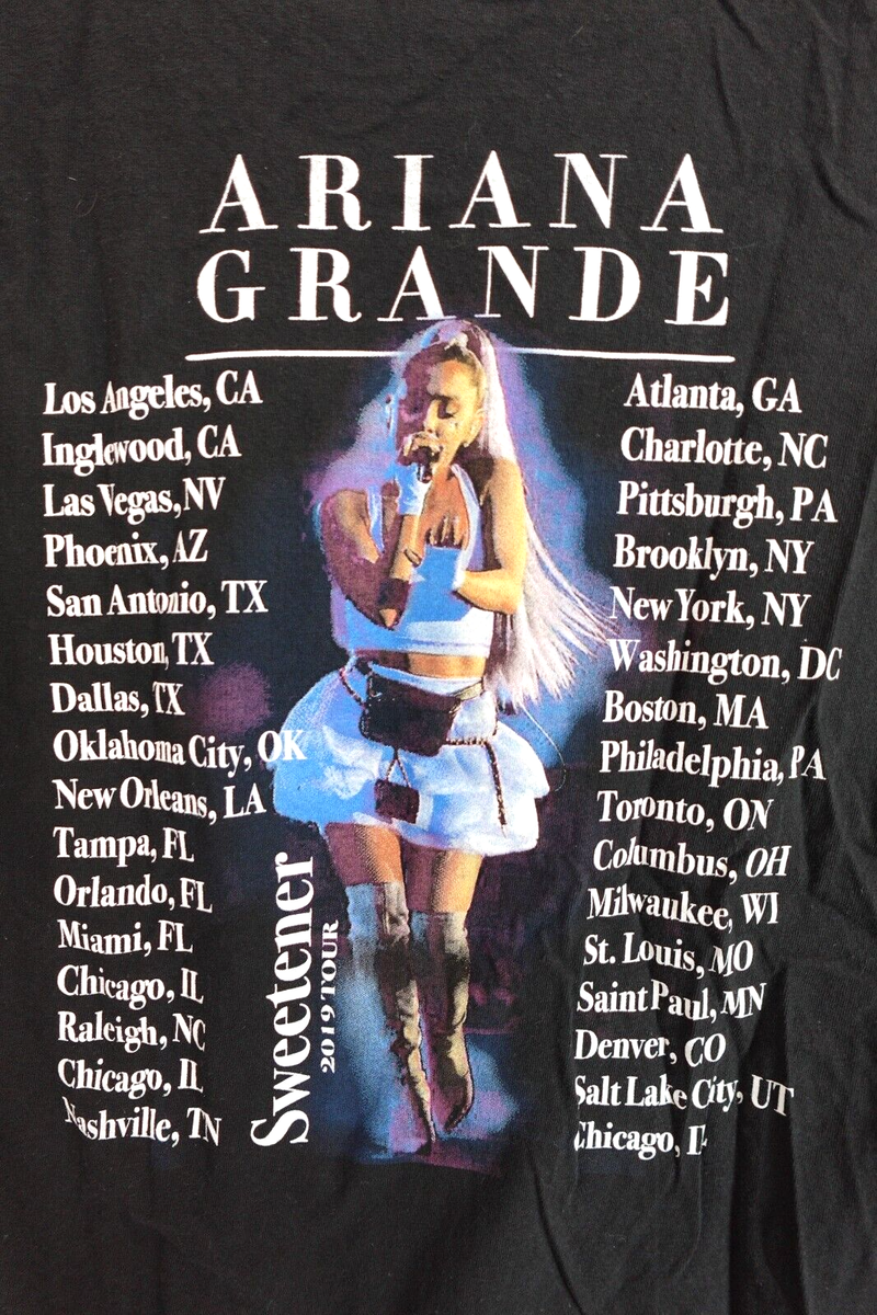 Ariana Grande Sweetener World Tour 2019 Black T-Shirt