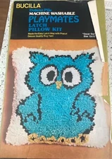 Bucilla Oscar Owl Deluxe Pile Latch Pillow Kit No. 12704