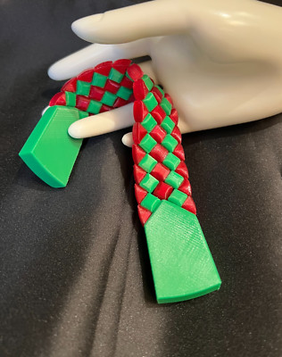 Green/Translucent Red  chotki antistress, handmade, 3D printed Size 21cm/43 gram
