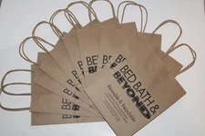 10 NEW! BED BATH & BEYOND/buy buy BABY Small Reusable Brown Paper SHOPPING BAG