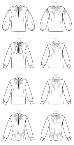 McCall's Sewing Pattern 7868 Misses 6-14 Easy Loose Fitting Top Neck Sleeve Var - Picture 3 of 9