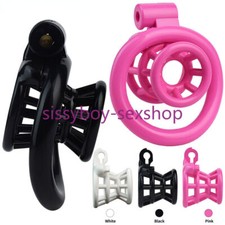 2024 Resin Male Chastity Device Inverted Cage for Men Locking Belt with 4 Rings