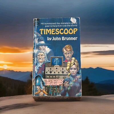 Timescoop by John Brunner 1st Edition Dell Book 1969 Sci-Fi Fantasy Monster 