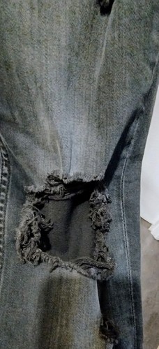 Topman Stretch Skinny Distressed Jeans In Black Size W30 L32 - Picture 9 of 18