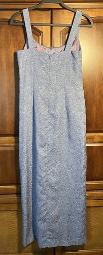 JR Nites by Caliendo 10P Blue Lined Dress/Jacket Set Mother of the Bride VTG - Picture 4 of 17