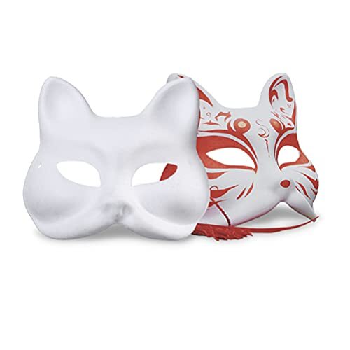 3er Pack Katzenmasken handbemalt Gesichtsmaske Cosplay Kostüm für Maskerade Party - Bild 8 von 8