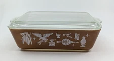 Vintage Pyrex Early American 0503 Refrigerator Casserole Dish W/Lid 1 1/2 QT