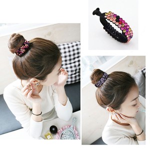 Crystal Rhinestone Expanding Tail Hair Bun Holder Grip Claw Hair