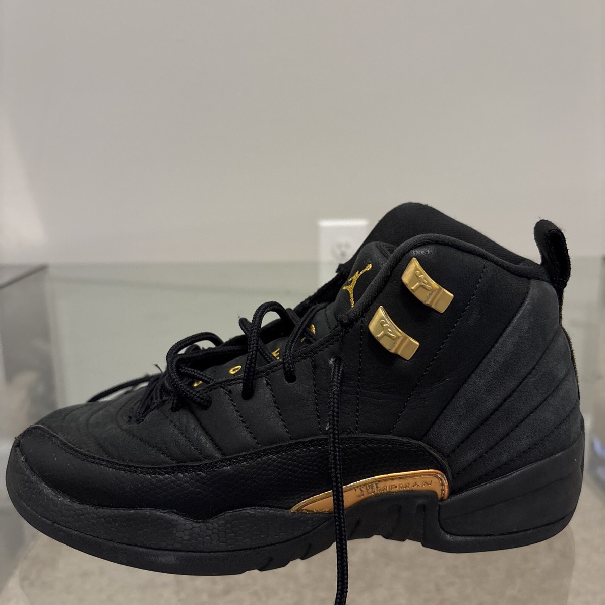 Nike Youth Air Jordan 12 GS Black Taxi Shoes Sneakers 5Y