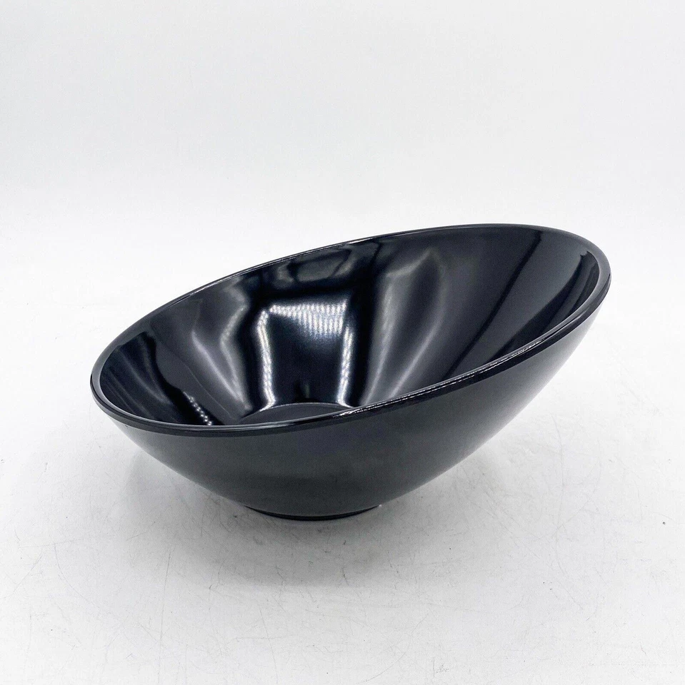 (Paquete de 8) OBTÉN 16 oz en cascada en ángulo 8" tazón negro para servir ensaladas bocadillos pasta Foto 2 de 3