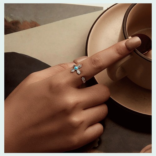 Anillo abierto Voroco S925 plata esterlina exquisito retro cruz mujer regalos joyería - Imagen 12 de 12