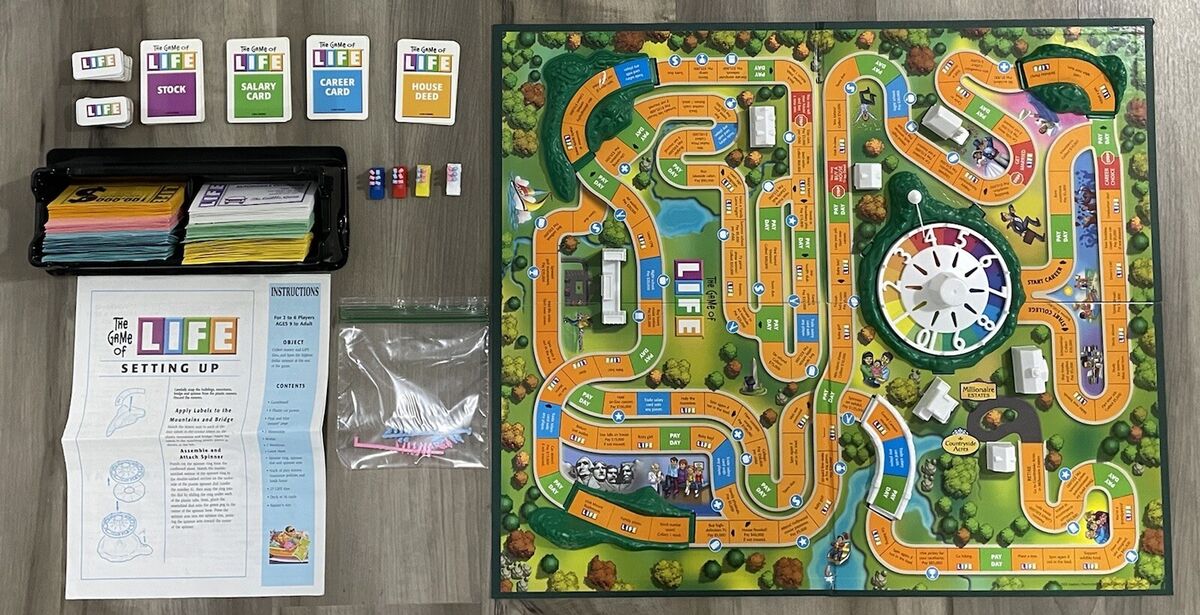 The Game of Life Twists and Turns Quick Rules Card and Game Board 2007