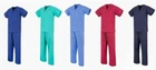 Medical Scrub Uniform TUNIC & TROUSER Set, Unisex NHS Compliant Hospital Suit