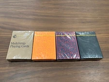 theory11 Mailchimp RARE Playing Cards — NEW / SEALED Set of Four Unique Decks