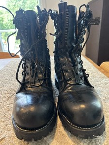 Chippewa Front Zip Heavy Duty Combat Biker Boots 8 D Steel Toe Vibram USA Made Chippewa 55069 BIRKHEAD 8 main image 4