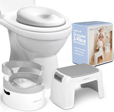 Jool Baby 3 Piece Potty Training Kit Toddler Chair Toilet Seat Step Stool