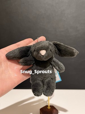 AUTHENTIC Retired ‼️ NWT Jellycat Bashful Bunny Inky Bag Charm