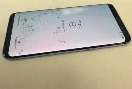 Samsung Galaxy S8 G950U1 64GB Blue Factory Unlocked Cracked Glass LCD Works