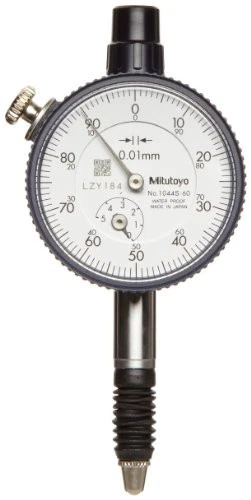 Mitutoyo 1044SB-60 Dial Indicator  M2.5X0.45 Thread  8mm Stem Dia.  Flat Back