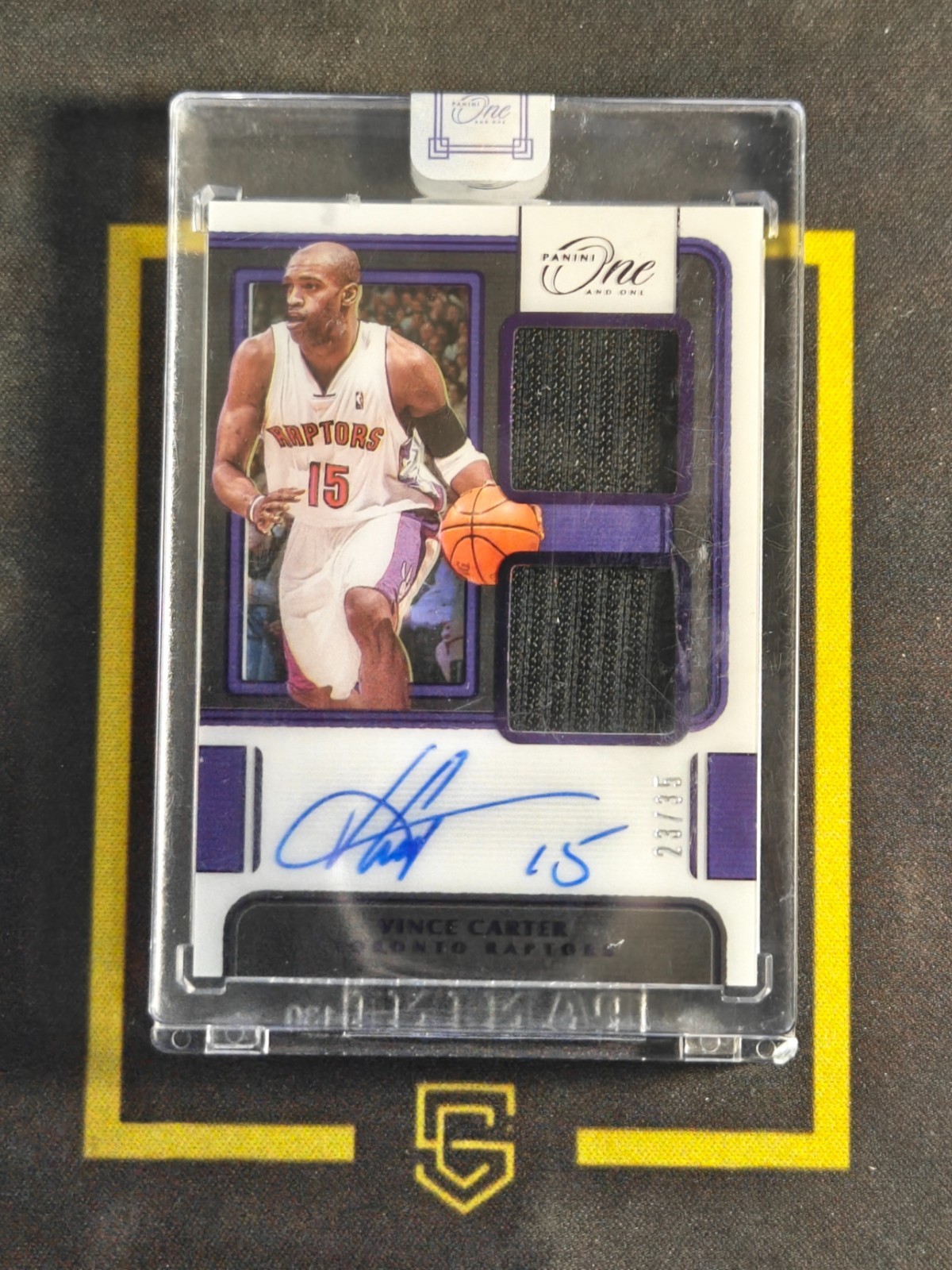 2021-22 One And One Basketball Dual Jersey Patch Auto 23/35 Vince Carter FCXY
