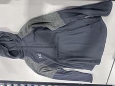 UNDER ARMOUR UNDER ARMOR UNDER ARMOUR MENS FLEECE ANORAK - S - GRAY/LIGHT GRAY