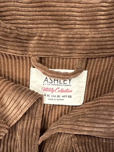 Ashley by 26 International Utility Collection Adult XL Corduroy Jacket Brown - Picture 3 of 9