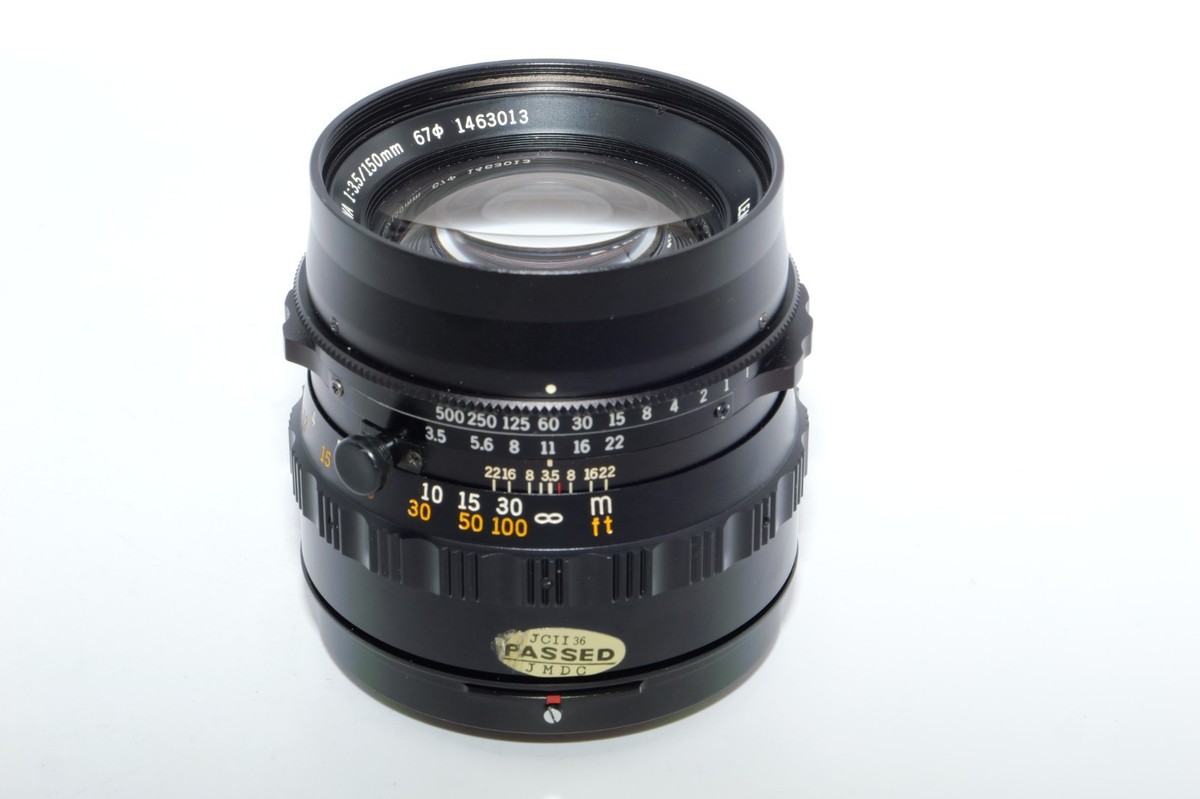 Kowa Super 66 150mm f3.5 lens. Box. Case. Caps. Recen CLA'd. Kowa