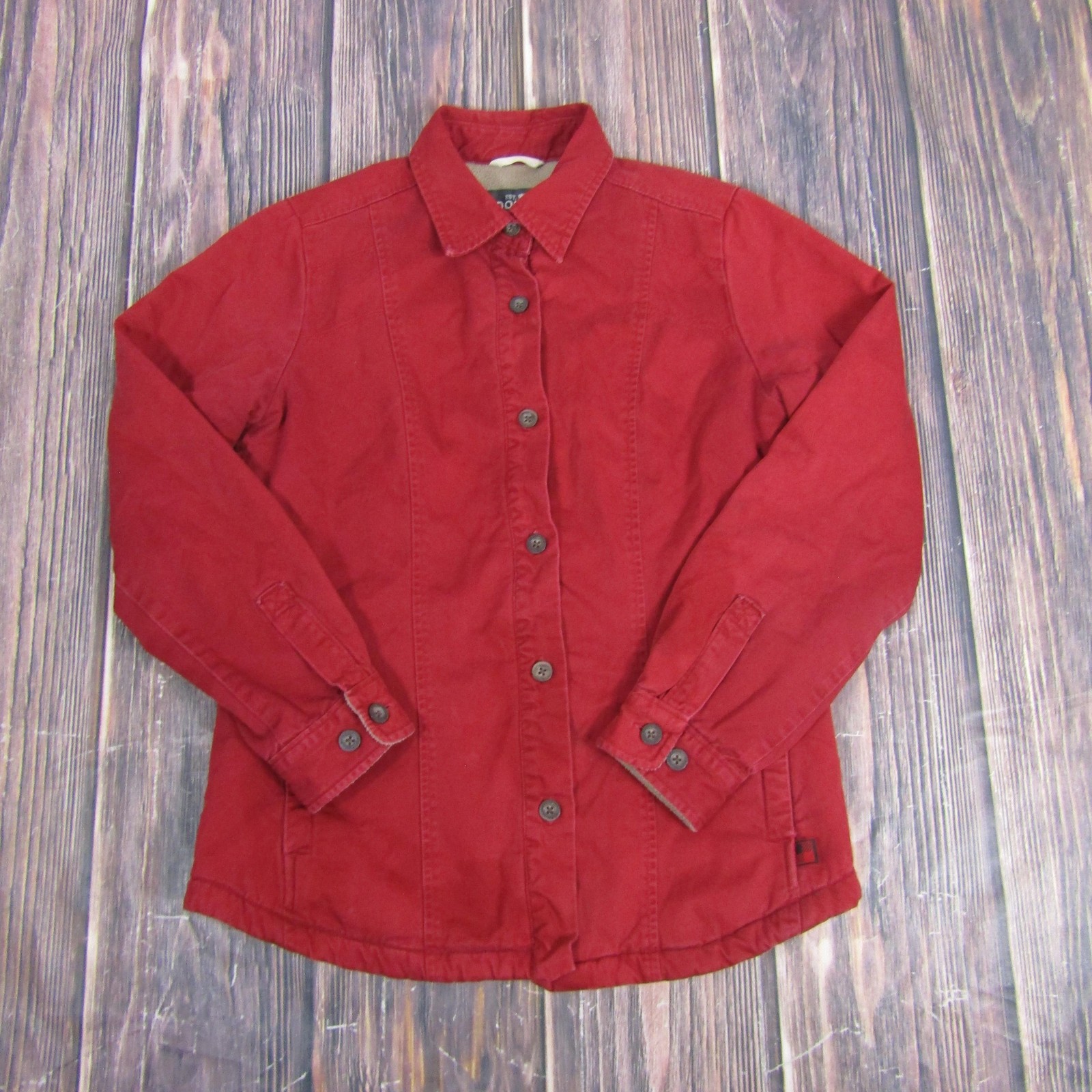 Woolrich Jacket Womens Small Ruby Red Fleece Line… - image 1