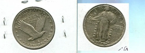 1929 S STANDING LIBERTY QUARTER XF 5923T