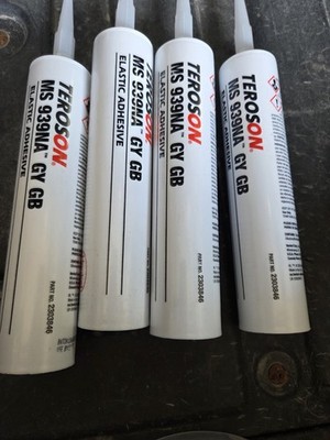 Teroson MS 939NA Grey Elastic Adhesive Sealant 10.1oz High Tack Waterpf 4 tubes
