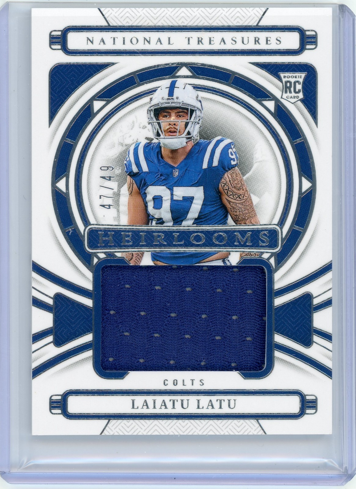 Laiatu Latu Panini National Treasures Heirlooms Relics #HLLU Base
