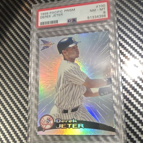Pacific 1999 Prism Derek Jeter #100 PSA 8 Yankees Hologram Baseball MLB