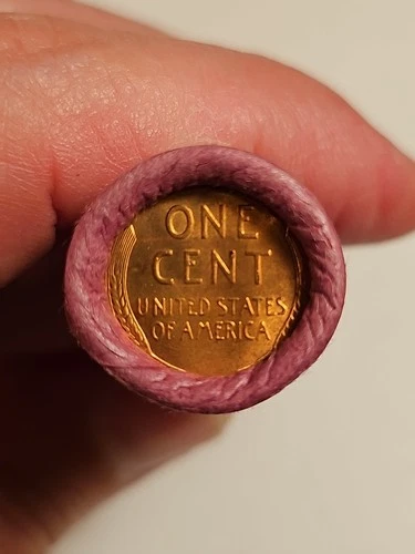 TAILS DATE? OBW ORIG BANK WRAP BU UNCIRCULATED LINCOLN WHEAT CENT PENNY ROLL