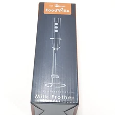 FoodVille MF02 Rechargeable Milk Frother Handheld Foam Maker Stainless Whisk