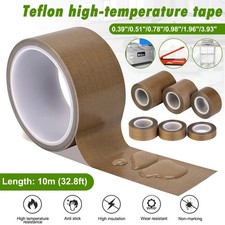 33FT Teflon Tape High-Temp Resistant Self Adhesive PTFE Tape Width 10mm to 100mm