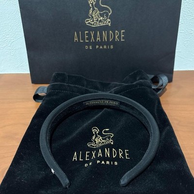 ALEXANDRE DE PARIS Velvet Headband Black Women's