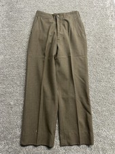 WW2 Pants Mens Tag 32x33 30x30 Green Wool Us Army button Fly 40s Field Trouser