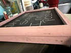 9”x11” Chalkboard Pink Wooden Boarder  Stand Or Hang Decoration Nursery Party  — photo 3