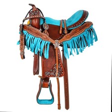 Leather Horse Saddle Western Barrel Racing Racer Equestrian Trail Tack Hand-Tool