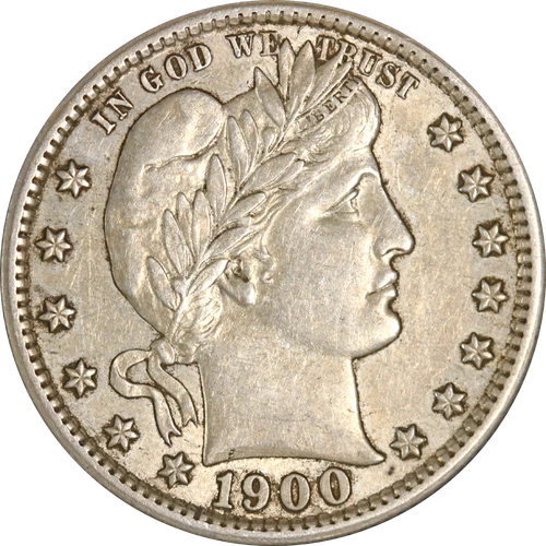 1900-S Barber Quarter - Choice+