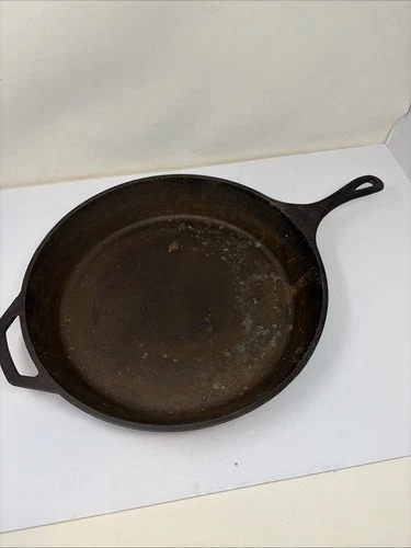 Large Vintage Lodge Logo USA 14SK Family Skillet Frying Pan Cookware Cast Iron