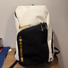 White and Gold Nike Hoops Elite Backpack V2 32L