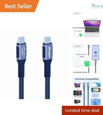 USB 4 Cable 6.6ft Thunderbolt 4 USB-C 40Gbps 240W Charging 4K8K Display