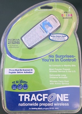 New Nokia 2126 Full Color Screen Tracfone Cell Phone NEW Unopened