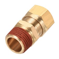 Brass Compression Tube Fitting 1/2NPT x 5/8" Tube OD Straight Coupling Adapter