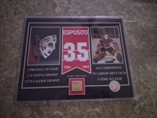 Tony Esposito Chicago Blackhawks Game Used Stick Picture With Coa