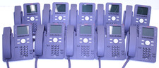 Lot of 10 Avaya J169 Grayscale Display Gigabit IP Phones w/ Stands and Handsets